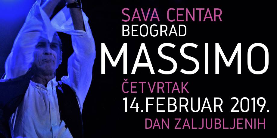 Massimo nastupa u Sava centru na Dan zaljubljenih