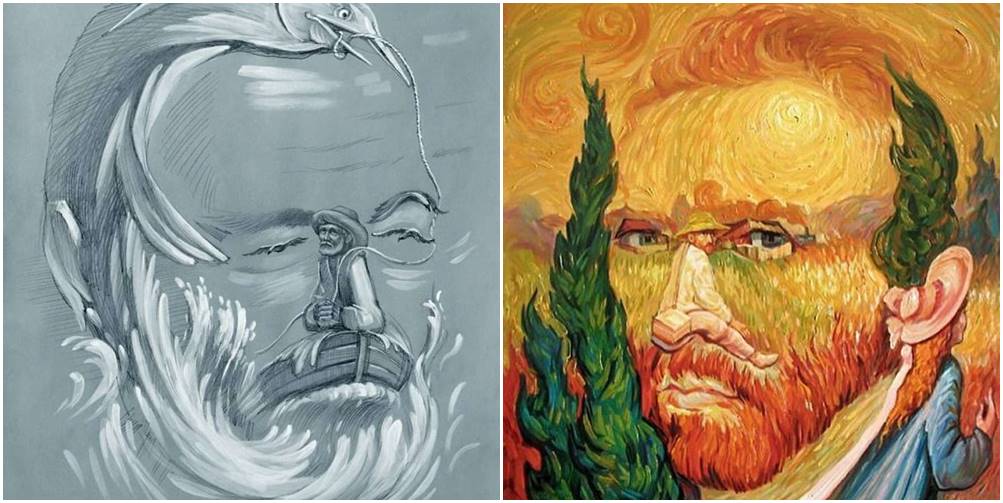Portreti velikana u vidu fantastičnih optičkih iluzija