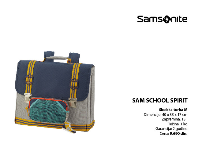 SAMSONITE, Sam School Spirit, torba M