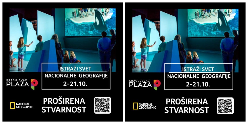 Istraži svet Nacionalne Geografije u Šoping centru Kragujevac Plaza uz 3D animaciju Proširene Stvarnosti