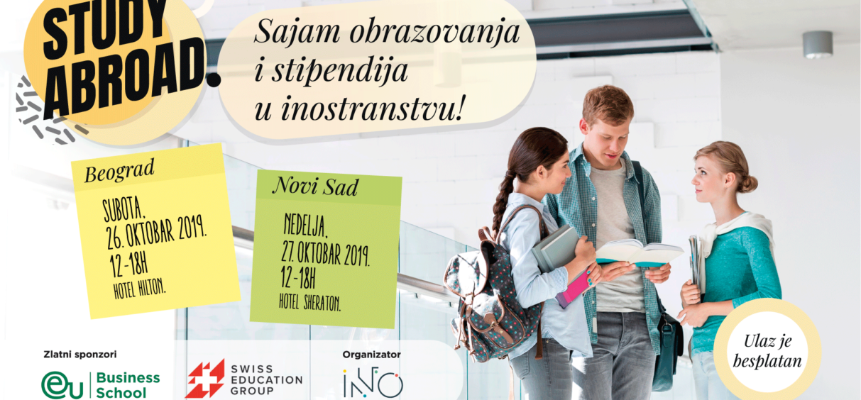 Najveći sajam posvećen školovanju u inostranstvu u Beogradu i Novom Sadu!