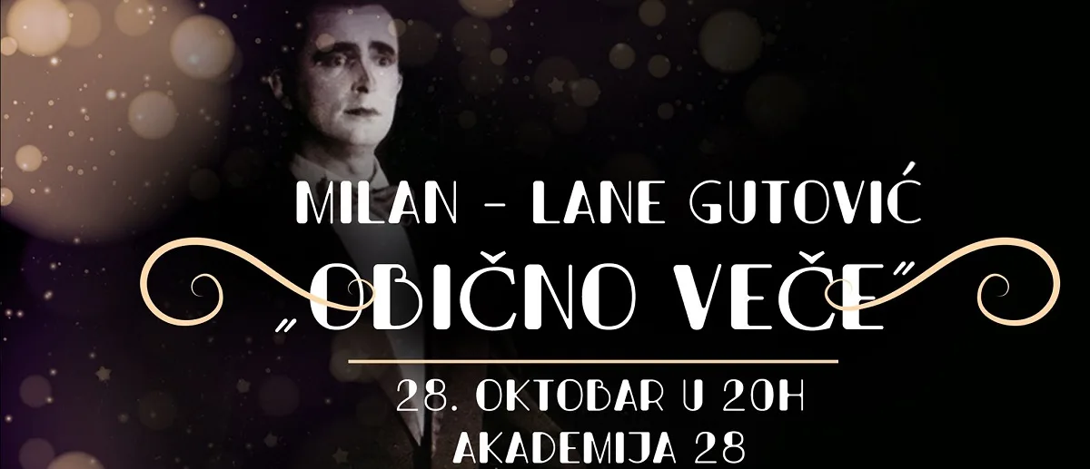 „Obično veče“, kultna predstava Milana- Laneta Gutovića, ponovo u Beogradu!