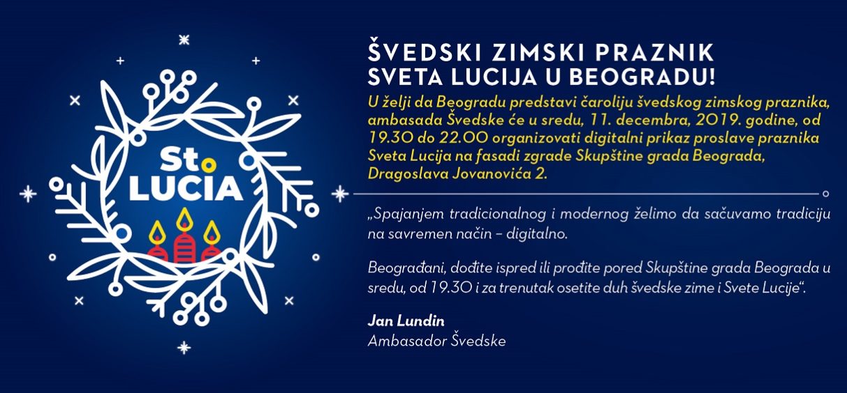 Švedski zimski praznik Santa Lucia u Beogradu