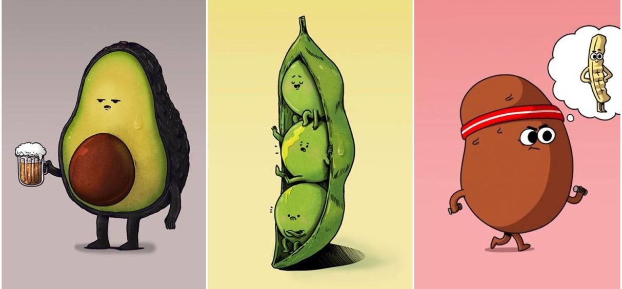 Ove zabavne ilustracije voća i povrća će vas slatko nasmejati