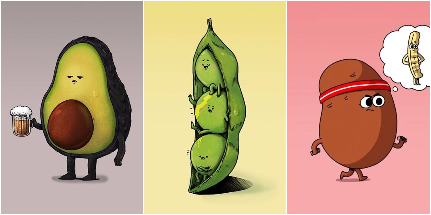 Ove zabavne ilustracije voća i povrća će vas slatko nasmejati
