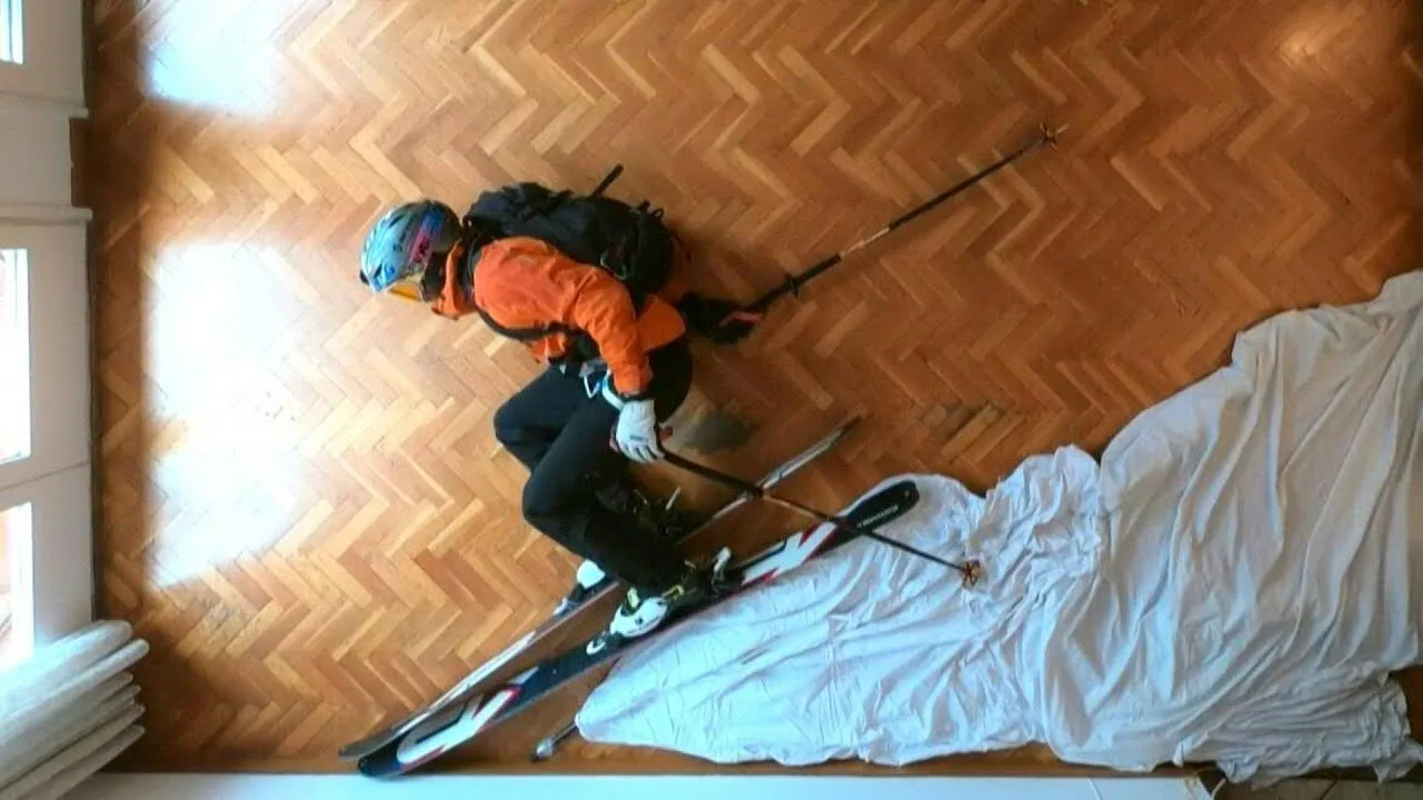Skijanje u dnevnoj sobi: Zabavan video iz karantina za one kojima nedostaju zimski sportovi