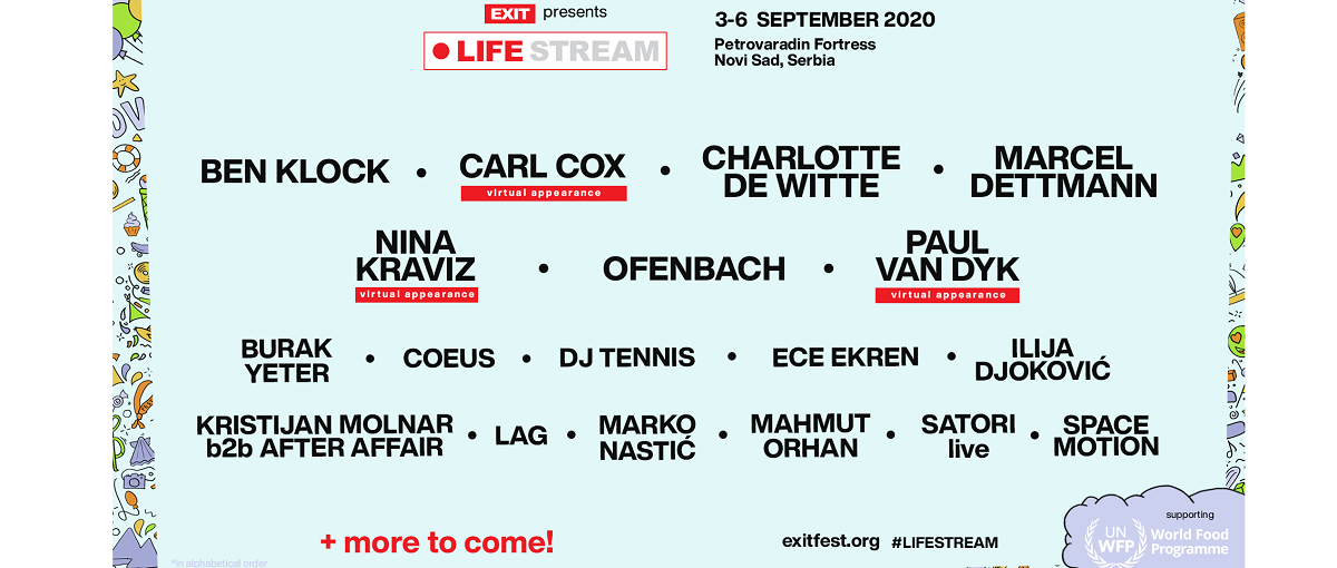 Karl Koks, Šarlot de Vit, Nina Kravic i Ofenbach predvode imena udarnih svetskih zvezda Exitovog Life Stream-a!