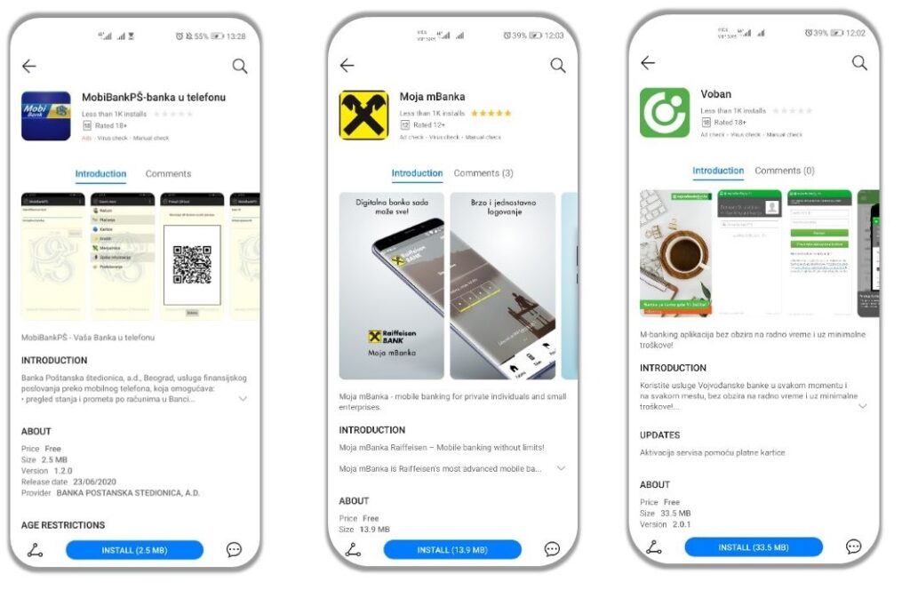 Aplikacije za m-banking dostupne na Huawei AppGallery