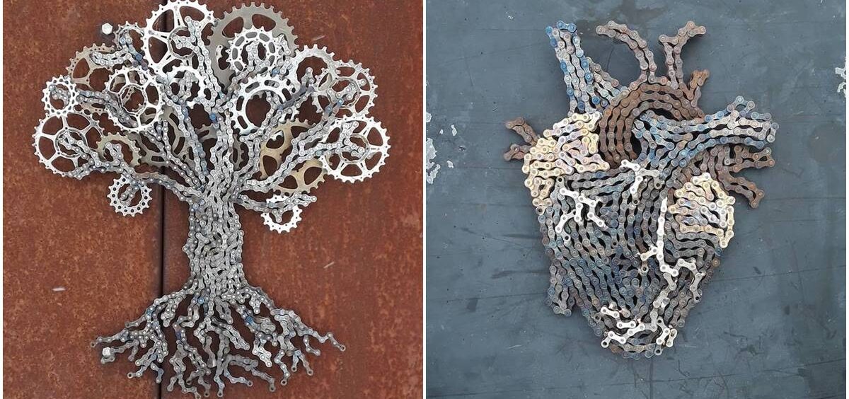 Umetnik pravi fascinantne skulpture od starih zupčanika i lanaca bicikala