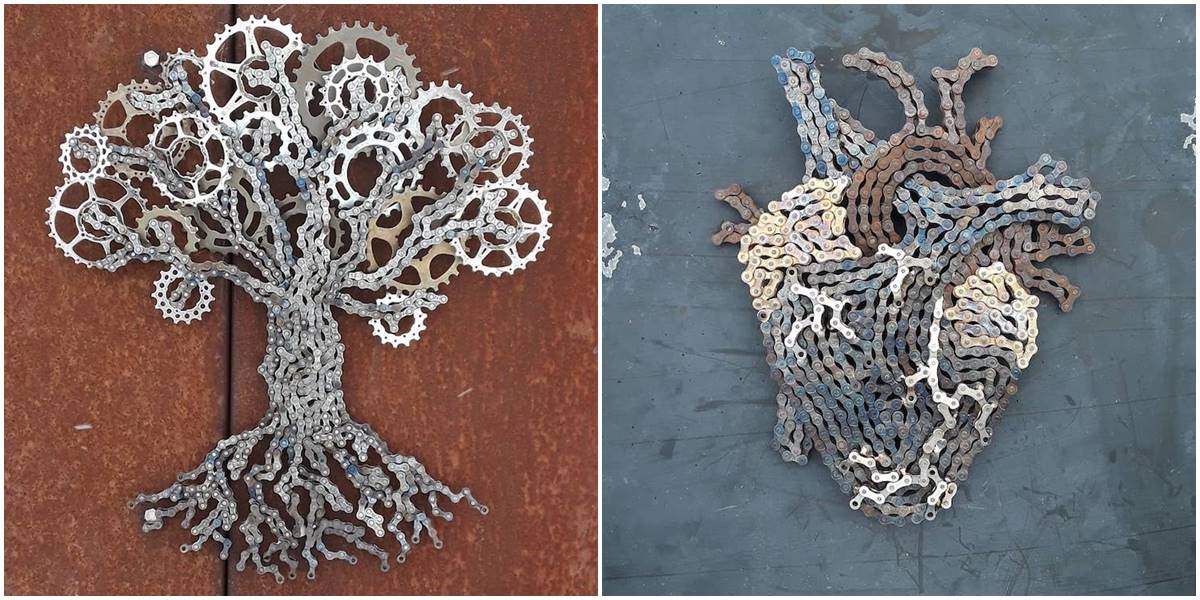 Umetnik pravi fascinantne skulpture od starih zupčanika i lanaca bicikala