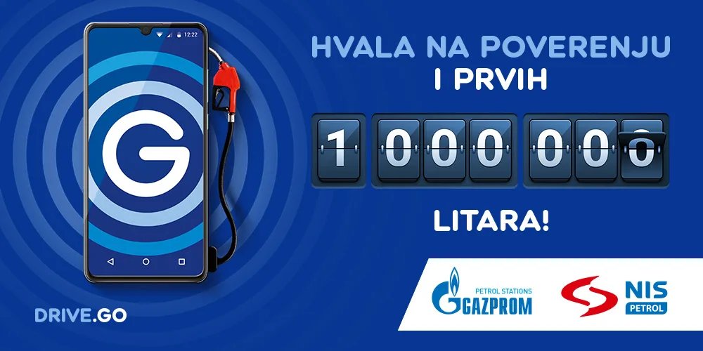 Milion litara goriva uz Drive.Go mobilnu aplikaciju NIS-a
