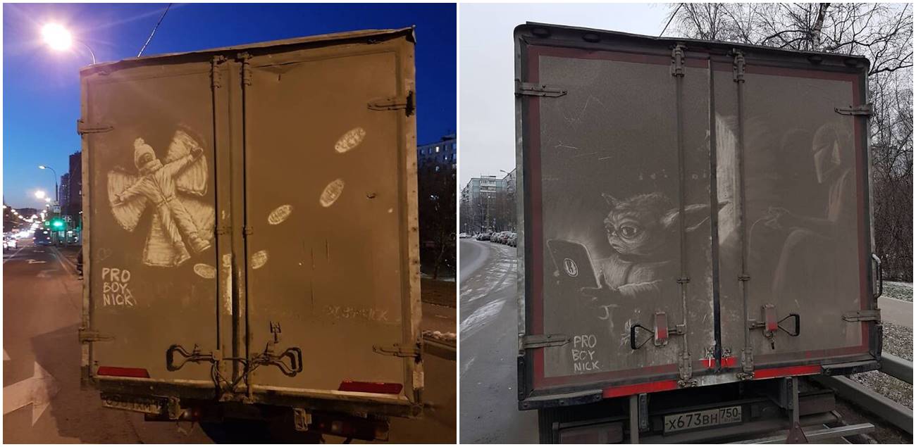 Ovaj umetnik na nesvakidašnji način oslikava prvljave kamione