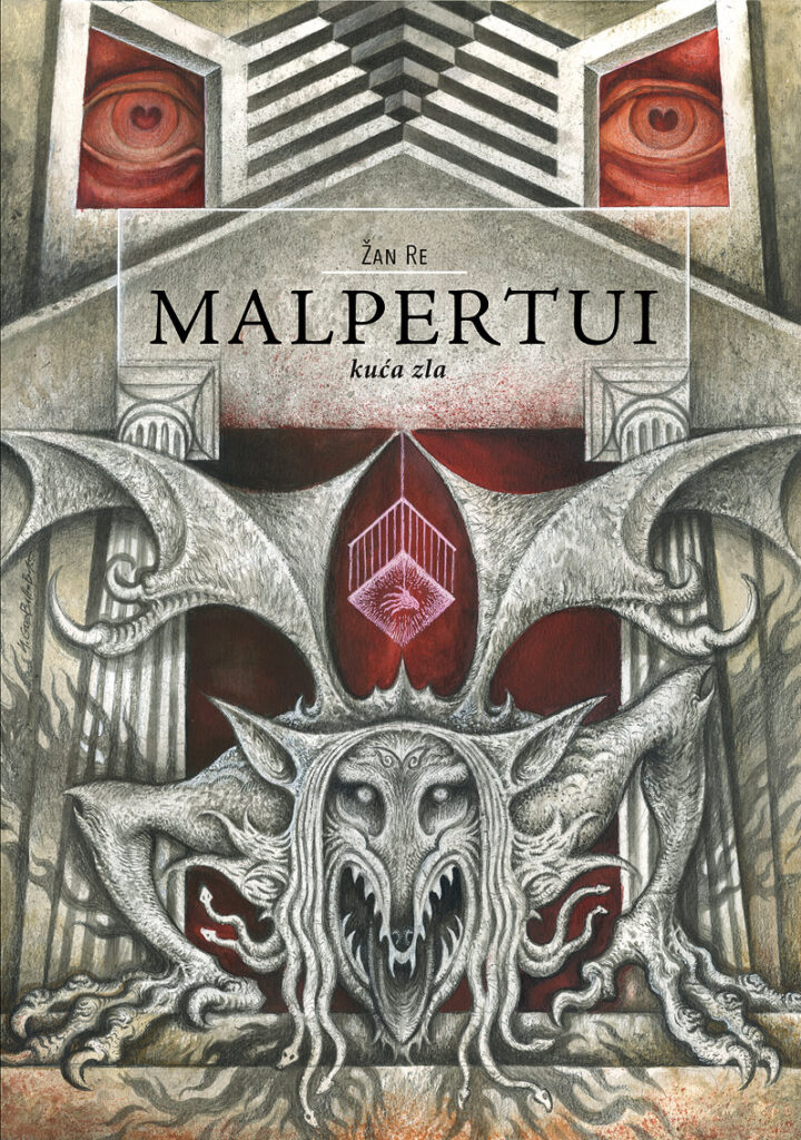Između korica srpskog izdanja klasičnog romana strave: Posetite „Malpertui, kuću zla“