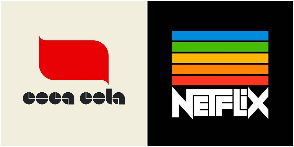 Logotipi popularnih brendova u retro stilu