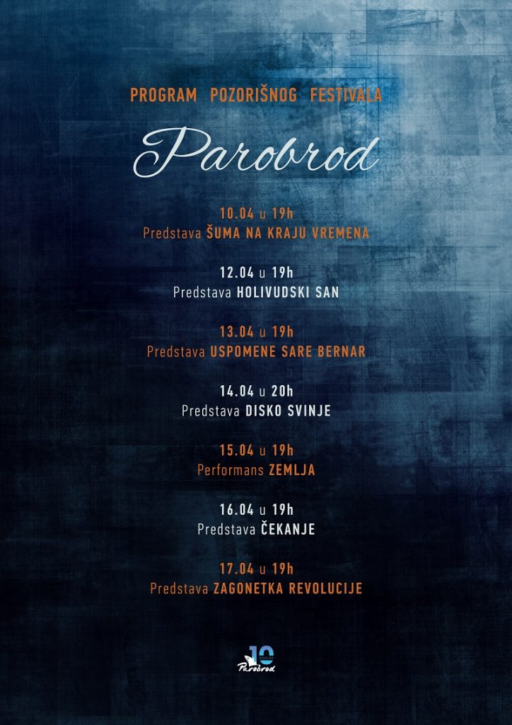 Pozorišni festival Parobrod 10-17. aprila