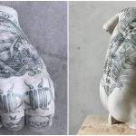 Umetnik pokazuje da tetovaže izgledaju dobro i na skulpturama