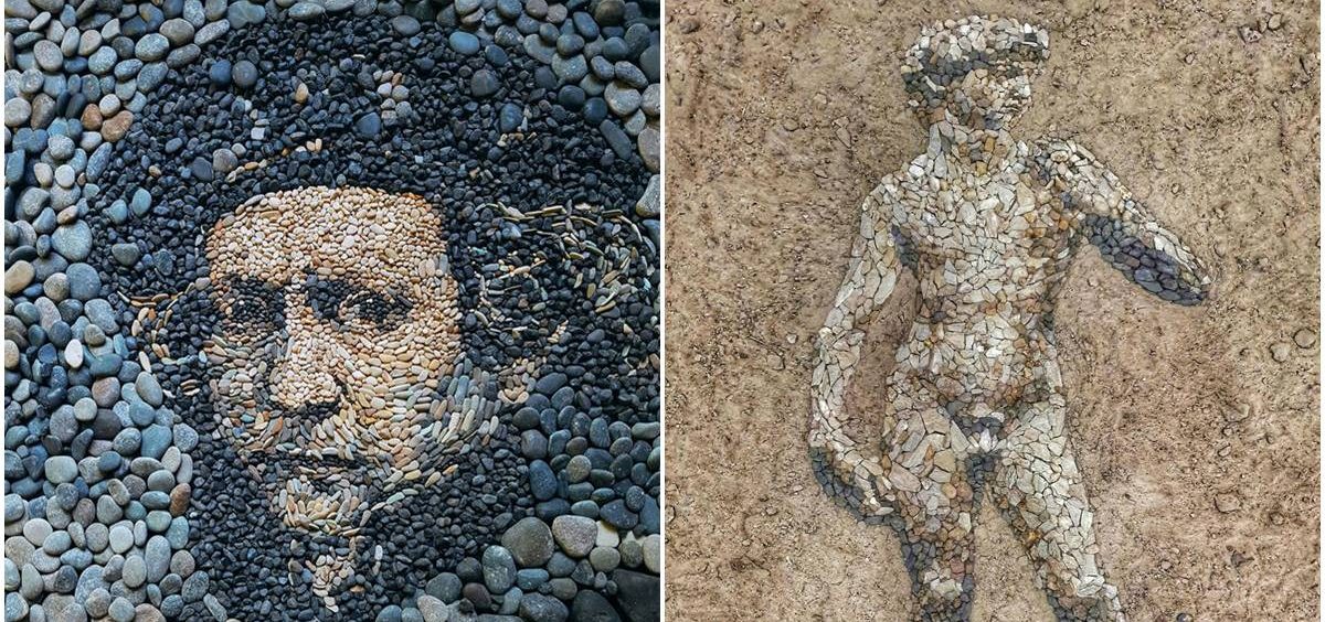 Umetnik pravi neverovatne mozaike od kamenčića na plaži
