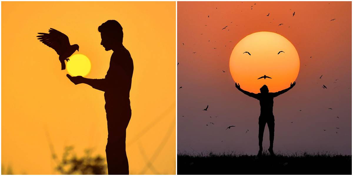 Fotograf na originalan način koristi zalazak sunca na svojim zabavnim slikama