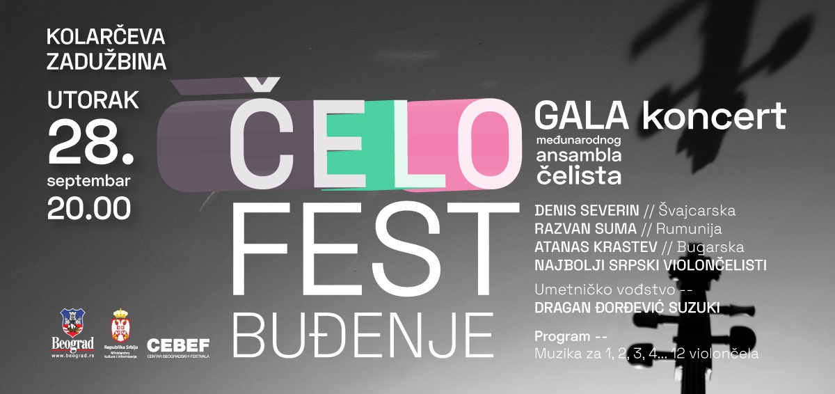Čelo Fest - Gala koncert 28.9. na Kolarcu