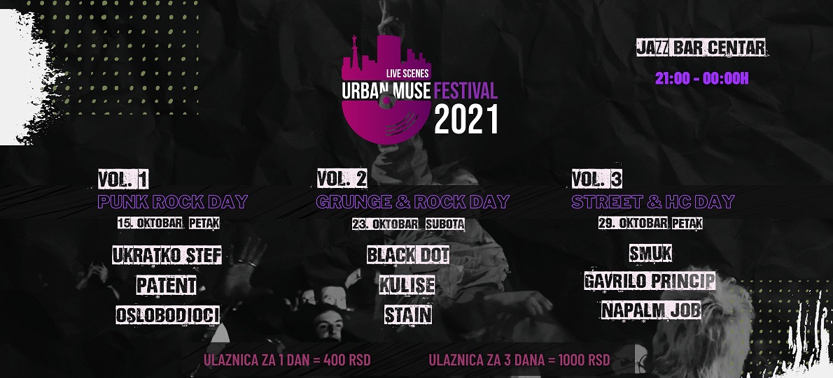 Urban Muse Festival underground muzike u srcu Beograda