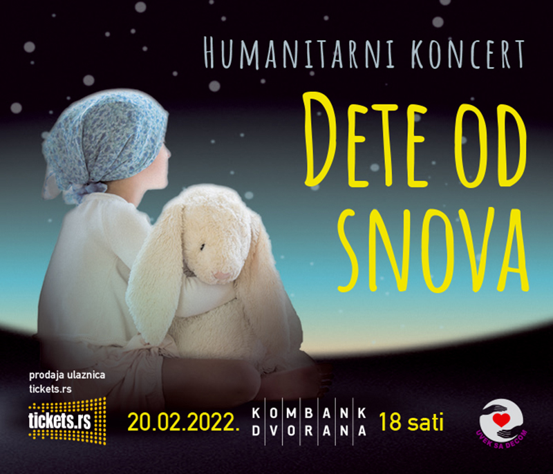 Humanitarni koncert „Dete od snova” održaće se 20. februara