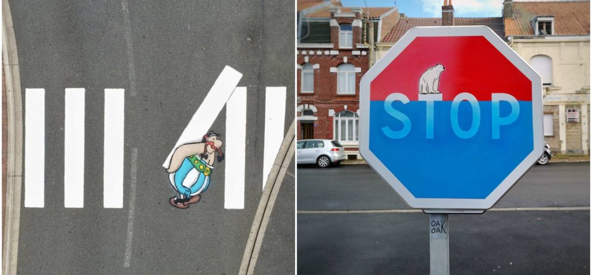 Zabavne slike ulične umetnosti savršeno uklopljene sa okruženjem
