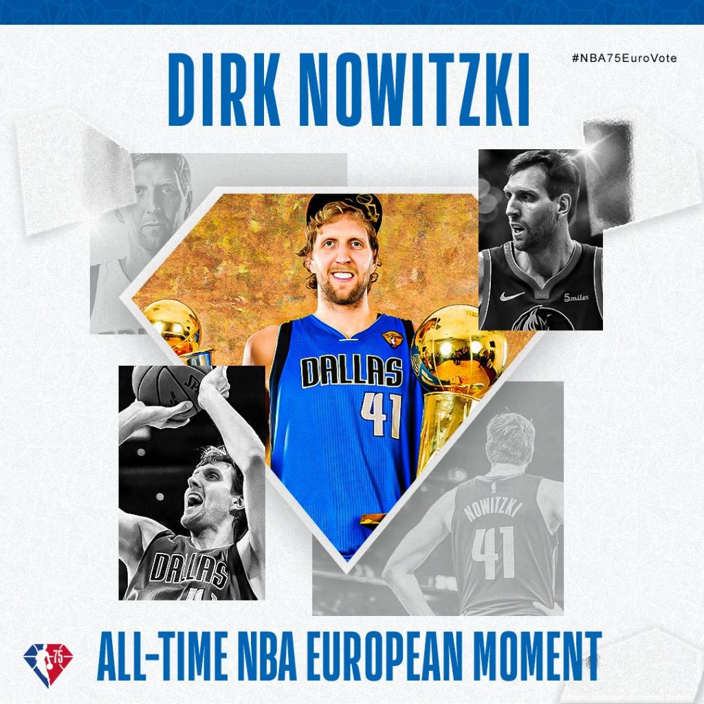 Nastup Dirka Novickog u NBA finalu 2011. je „Najbolji evropski NBA momenat svih vremena”