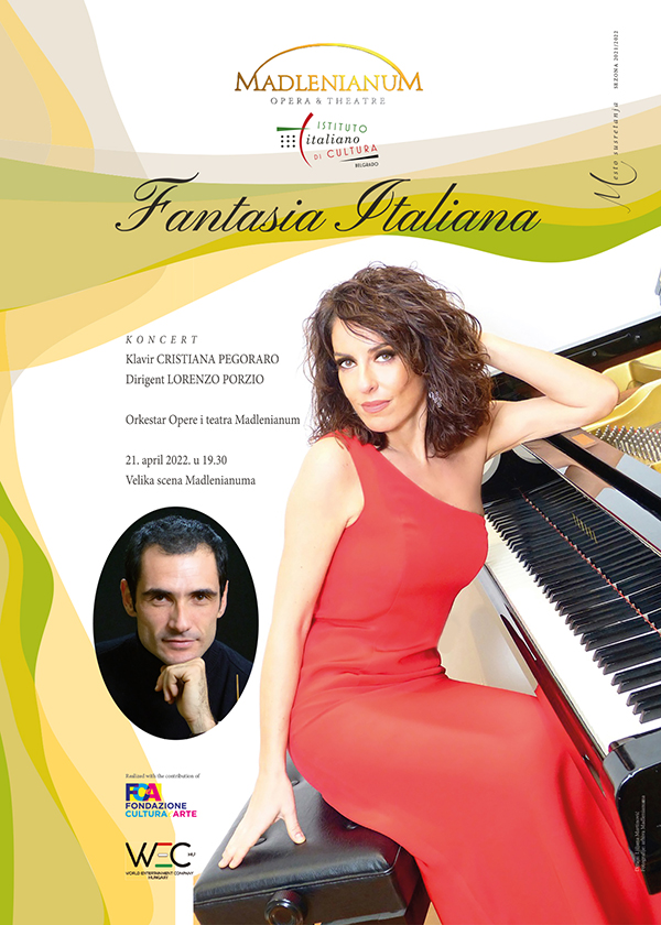 „Fantasia Italiana” – pijanistkinja Kristina Pegoraro i orkestar Opere i teatra Madlenianum