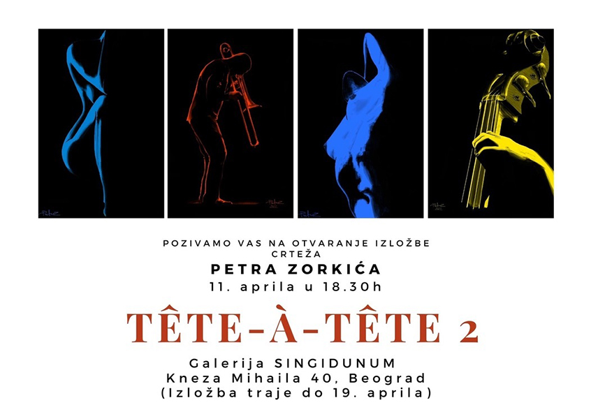 „Tete-a-tete 2“ izložba Petra Zorkića u galeriji Singidunum