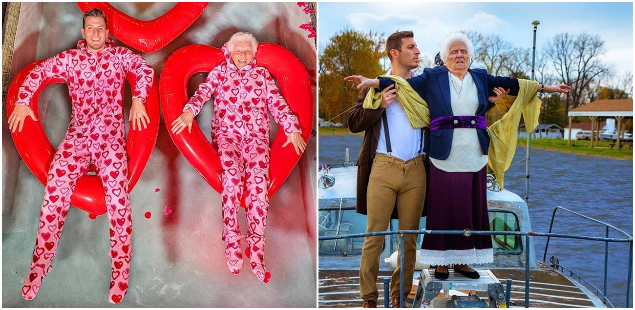 Šašava 95-godišnja baka i njen unuk prave urnebesne fotografije