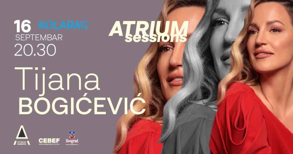 Koncert Tijane Bogićević 16. septembra na Kolarcu u okviru „Atrium Sessions“