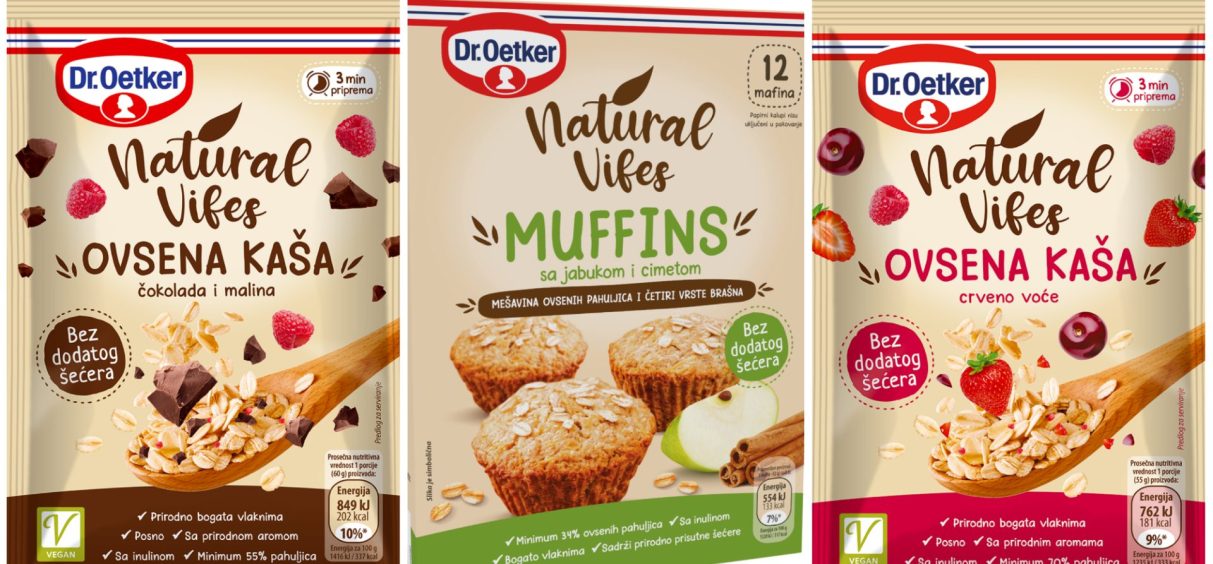 Natural Vibes je nova Dr. Oetker linija proizvoda bez dodatog šećera