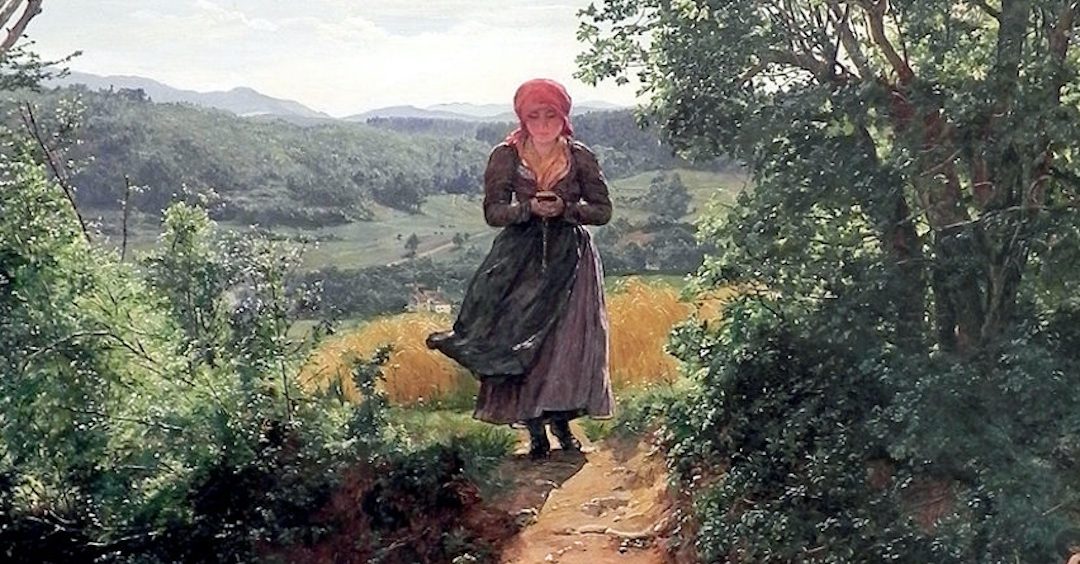 Svi su zbunjeni slikom žene koja drži pametni telefon… iz 1860. godine