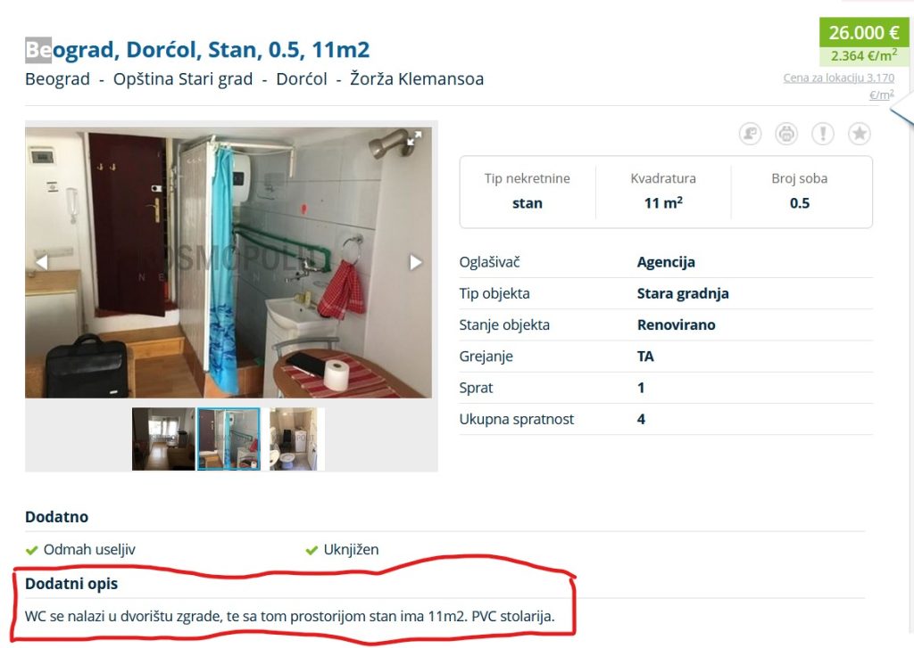 Svi pričaju o stanu na Dorćolu koji se prodaje za 26.000 evra: "Taman misliš ne može gore. Može!"