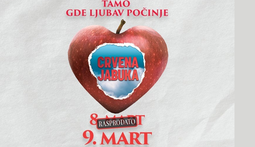 Još jedan koncert Crvene jabuke 9. marta u mts Dvorani