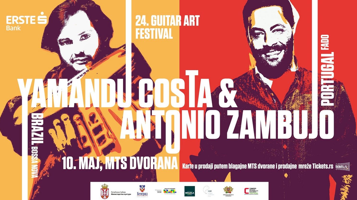 Jamandu Kosta i Antonio Zambužo na koncertu 10. maja u MTS dvorani