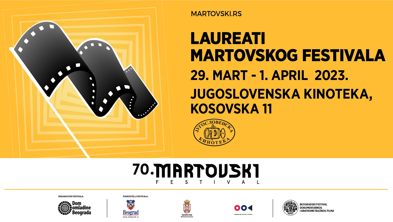 Izbor filmova laureata Martovskog festivala u Jugoslovenskoj kinoteci