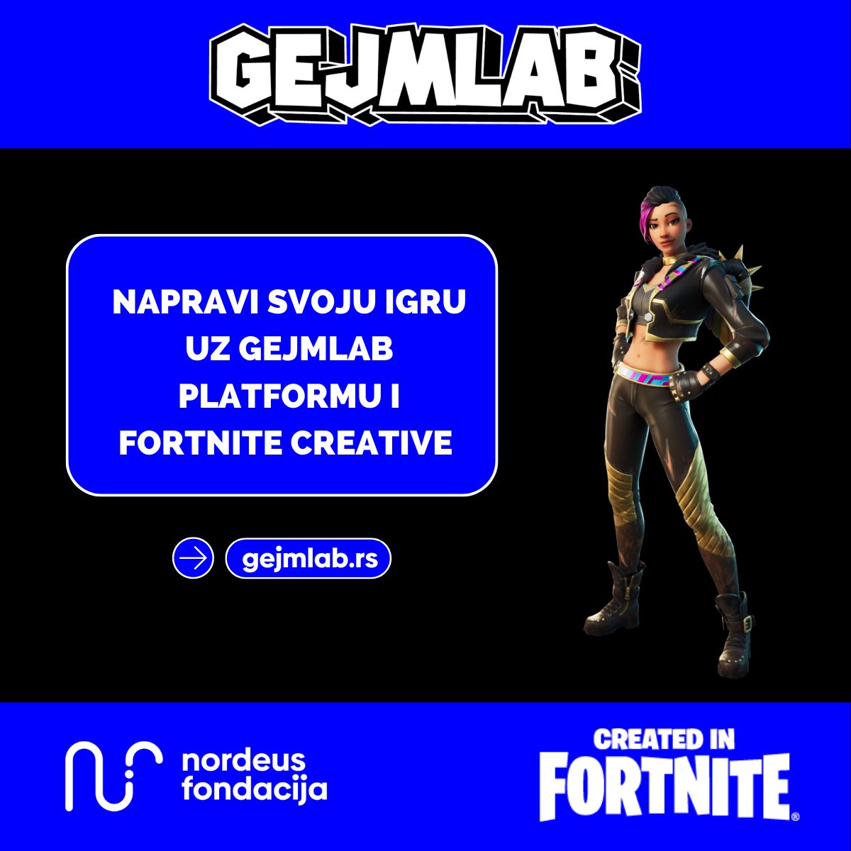Uz Gejmlab platformu mladi u Srbiji uče da razvijaju igre u jednoj od najuspešnijih igara na svetu - Fortnite