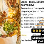 Hrvatski župni ured najavio uskršnju misu za "jako vredne domaćice" i "samo domaćice": Nažalost, nije šala