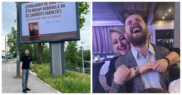 Javila se mama Dijana koja se sinu izvinila preko bilborda i otkrila njegovu reakciju: "Studirao je 12 godina"