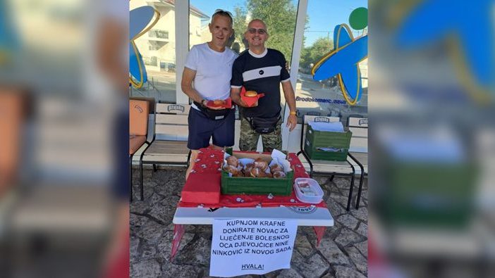 „I dalje ima LJUDI!": Dva momka iz Hrvatske prodaju krofne za Nininog tatu i za sada su skupili 650 evra