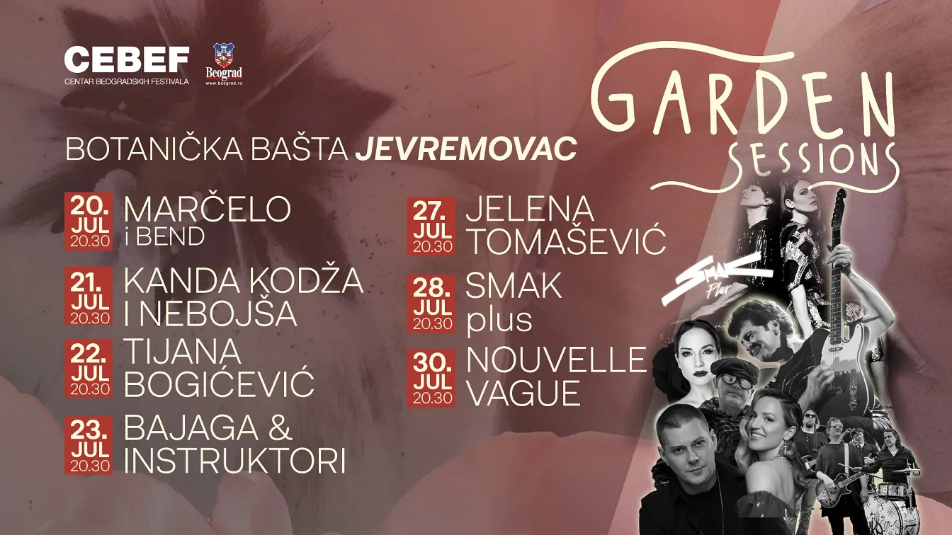 Garden Sessions koncerti za sve ukuse u Botaničkoj bašti krajem jula, Bajaga rasprodat