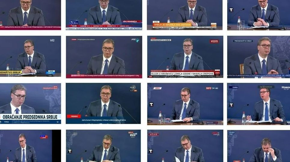 Slika Vučića na svim TV kanalima je zastrašujuća i društvene mreže su imale šta da kažu