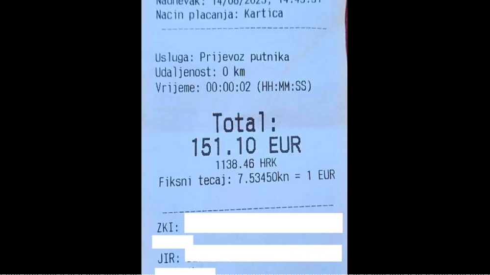 Turista u Splitu dobio račun od 150 evra za vožnju taksijem od dve sekunde: "Jeftinija je avionska karta za Tokio"