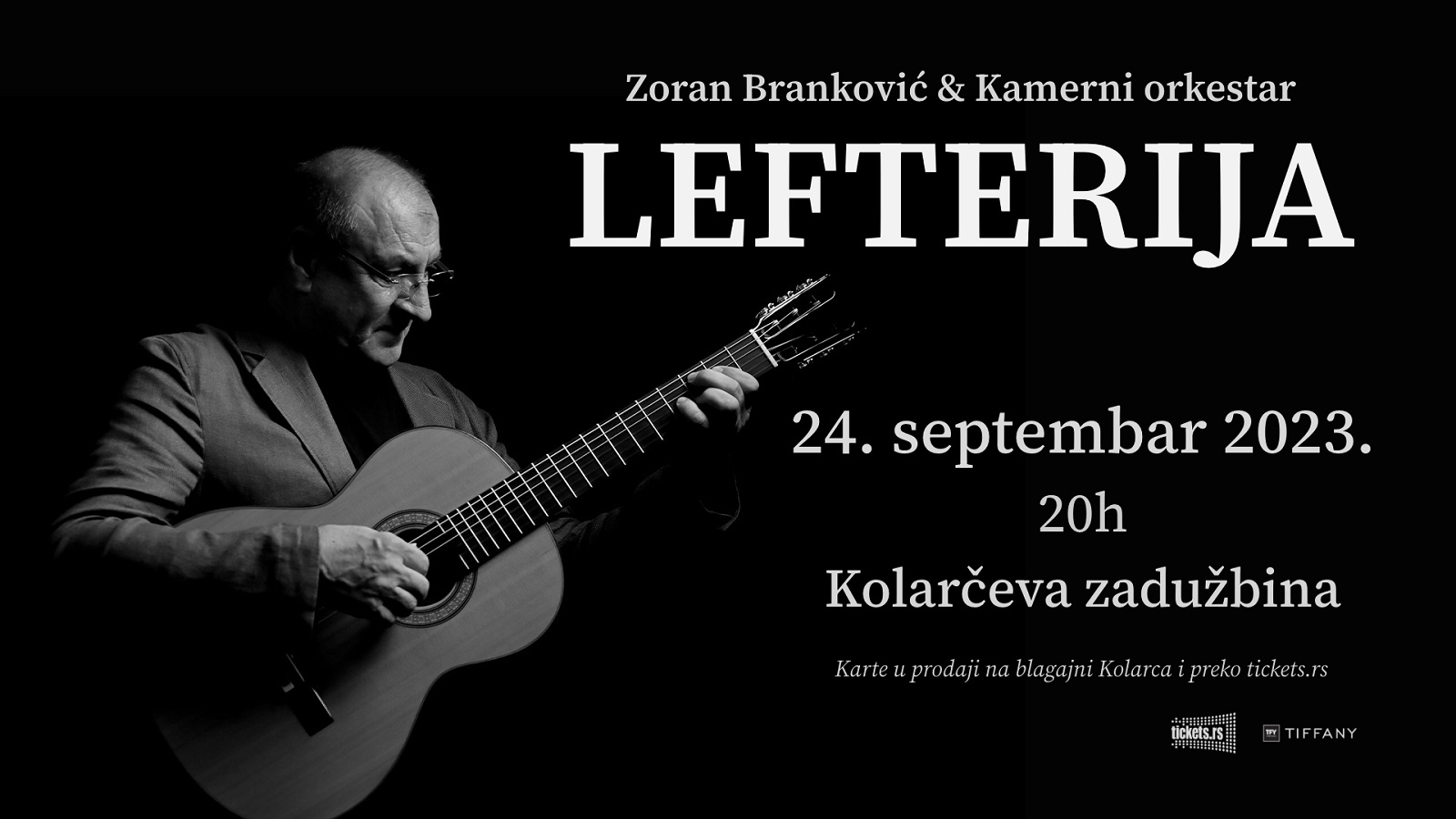 Zoran Branković i Kamerni orkestar - LEFTERIJA 24. septembra na Kolarcu