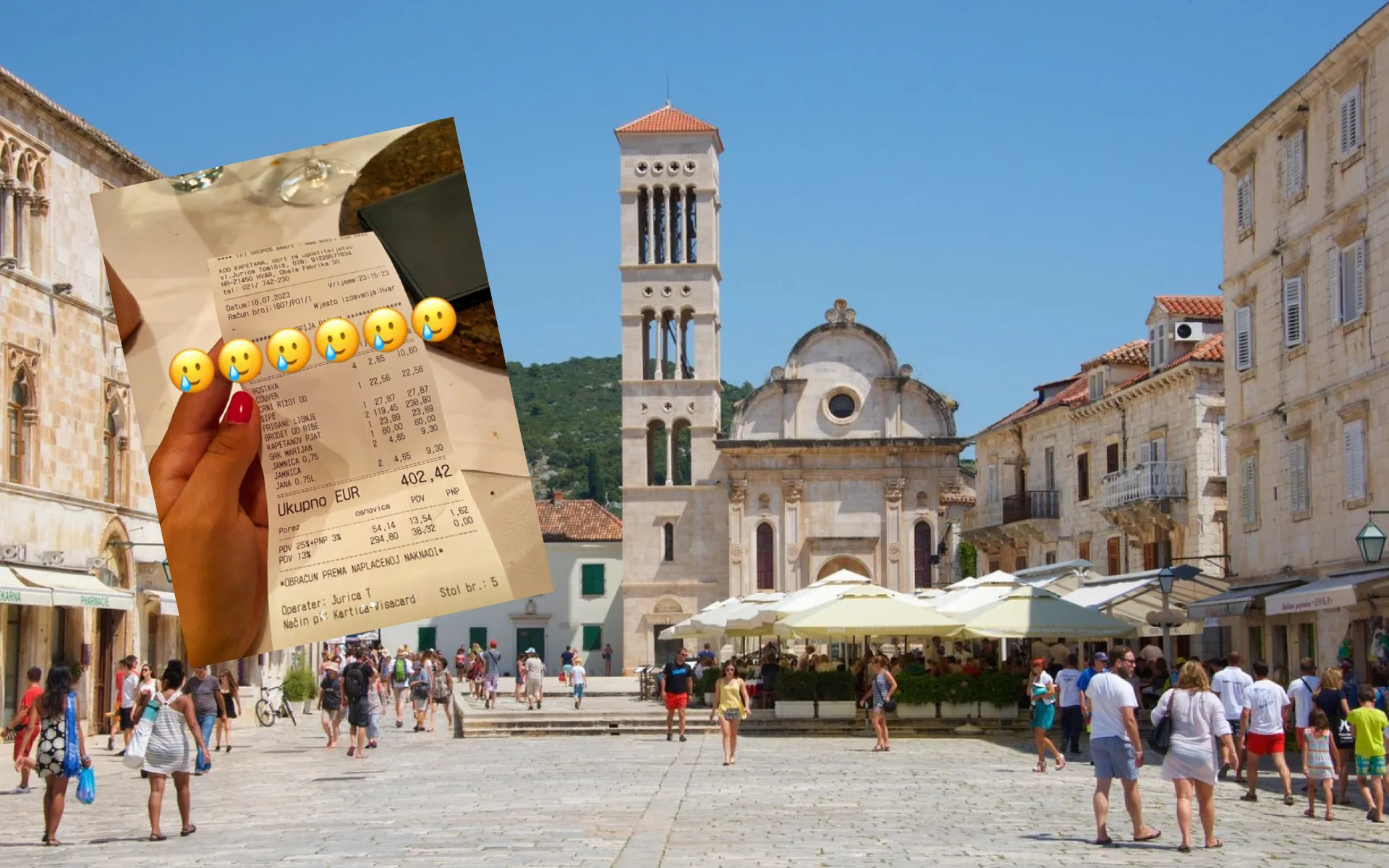 "Ovako prođeš kada slušaš konobara": Turistkinja platila večeru na Hvaru 402 evra, a evo šta je dobila