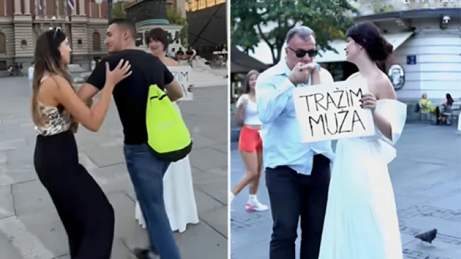 Milena u venčanici hodala ulicama Beograda sa natpisom "tražim muža": "Eto, i to sam vam rešila"