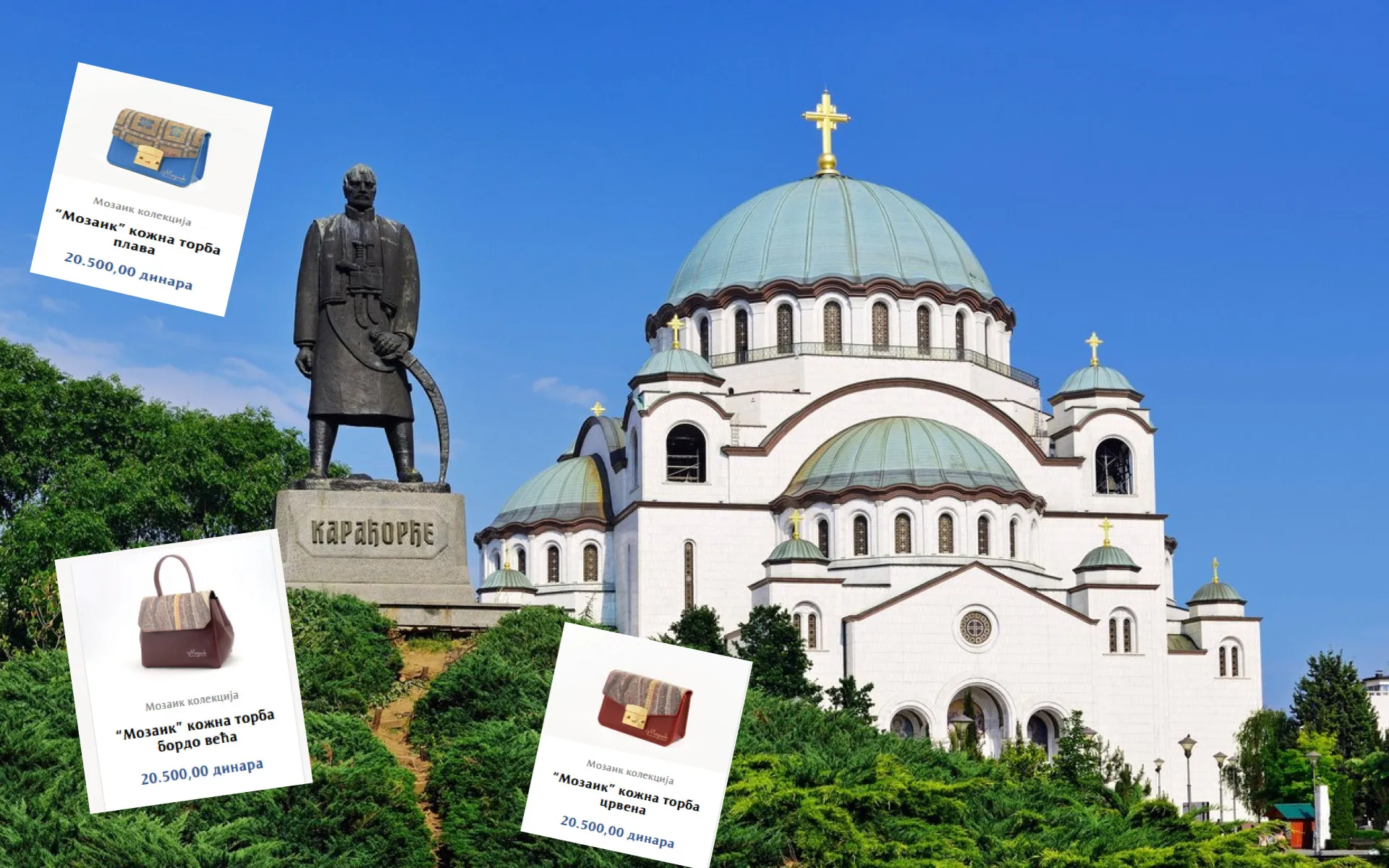 "Čudni su talovi gospodnji": U Hramu Svetog Save možete kupiti torbe čije su cene slične dizajnerskim komadima - ali to nije sve