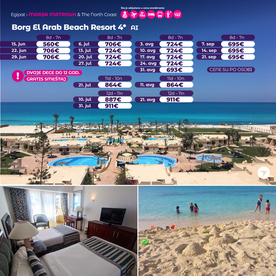 Otkrijte RAJ na plažama Marsa Matruh: Egipatska oaza na obali Sredozemnog mora! 8 dana već od 560€ All Inclusive