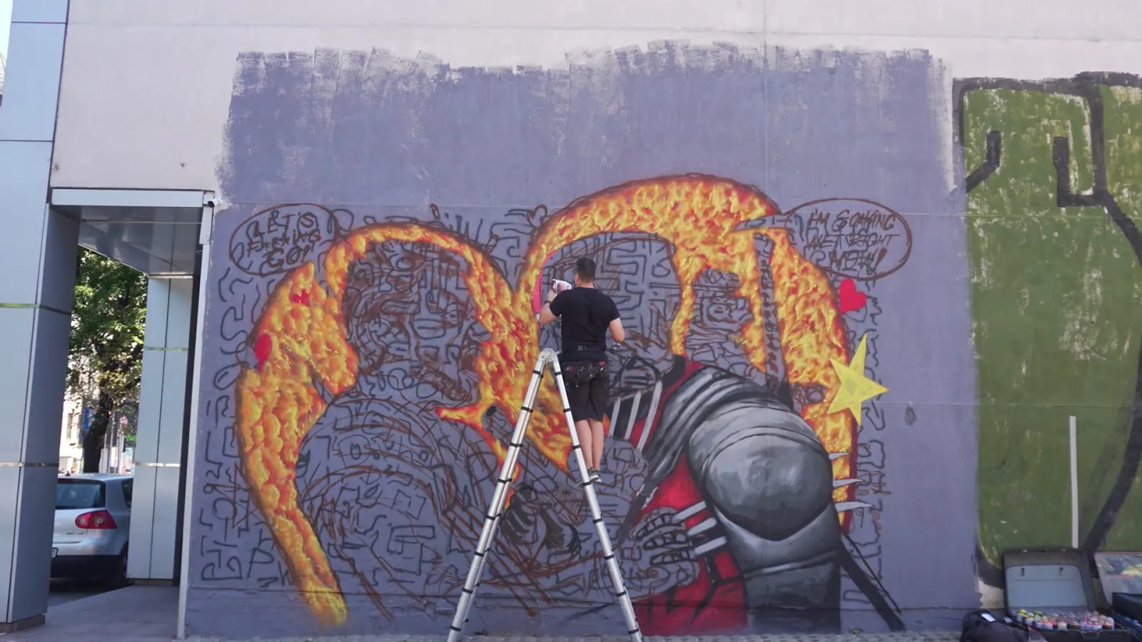 dedpul vulverin mural